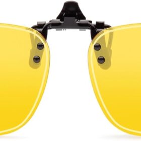 LianSan Polarized Clip-On Sunglasses for Night Driving – Anti-Glare UV400 Lenses That Flip Over Prescription Eyewear for Men & Women