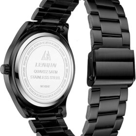 LN LENQIN Men's Stainless Steel Analog Watch – Waterproof Quartz Business Wristwatch with Elegant Design