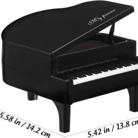 Elegant Grand Piano Piggy Bank – Musical Sculpture & Office Décor Keepsake