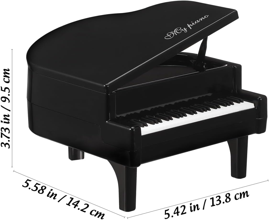 Elegant Grand Piano Piggy Bank – Musical Sculpture & Office Décor Keepsake