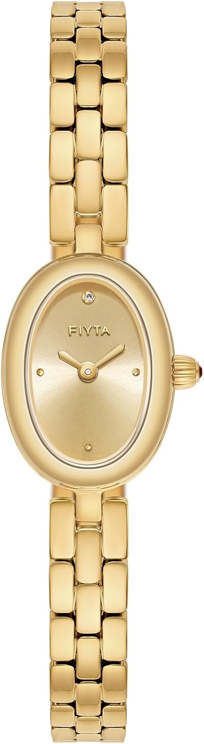 Vintage Gold Watches for Women – Small Oval Bracelet Watch with Dainty Dial, Waterproof Dress Timepiece in Elegant Gift Box