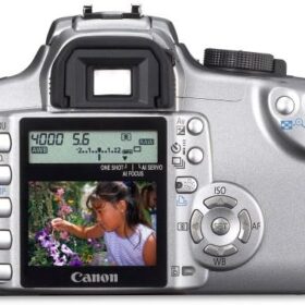 Canon Digital Rebel XT 8MP DSLR Camera with EF-S 18-55mm Lens (Silver) - Renewed