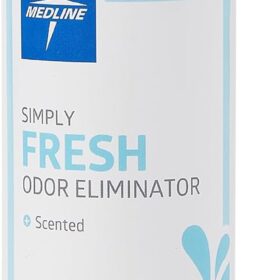 Medline Simply Fresh Professional Odor Eliminator Spray – 8 Oz Hospital-Grade Air Freshener, Safe for Pets, Home & Bathroom – Lightly Scented