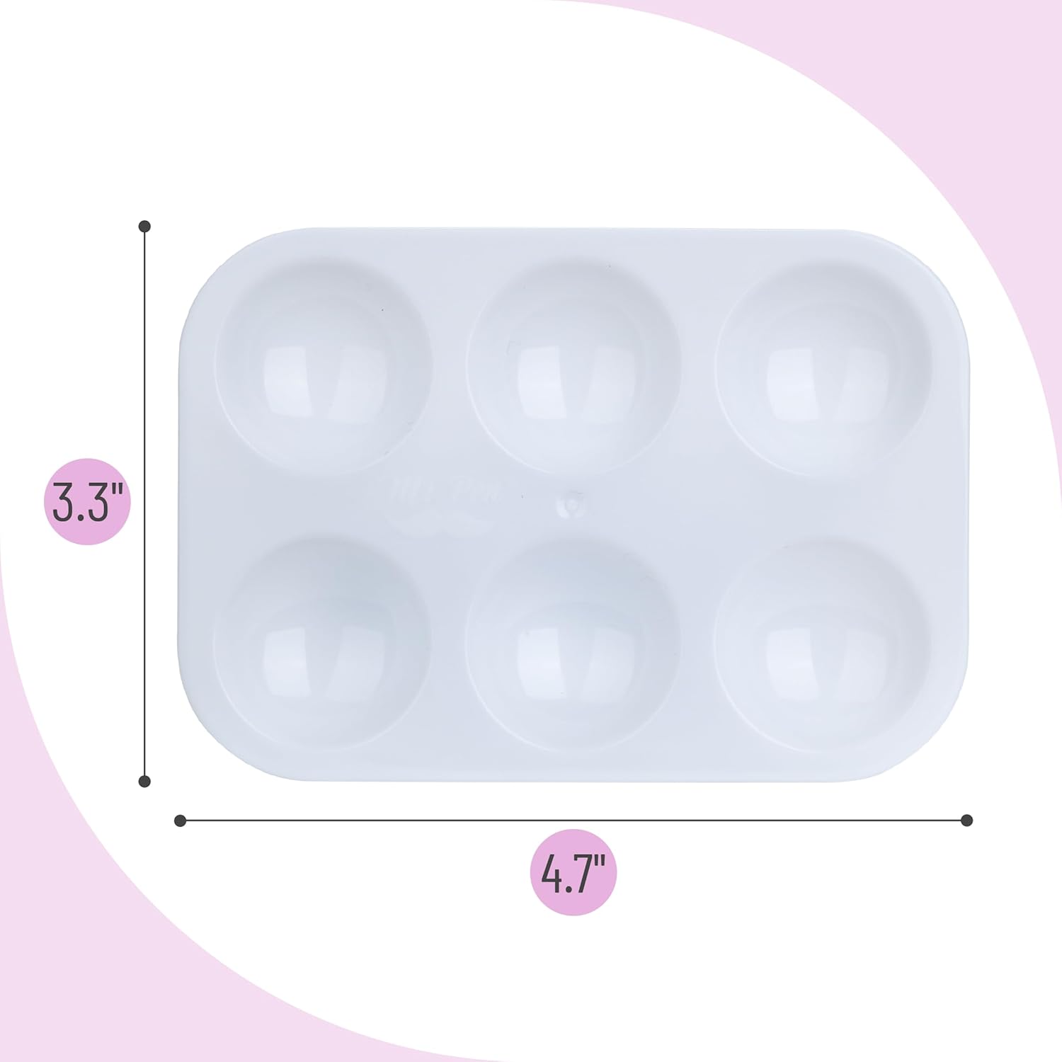 Mr. Pen Plastic Paint Palettes (30 Pack) – 6-Well White Rectangular Artist Trays for Kids, School, Art Class, and DIY Crafts