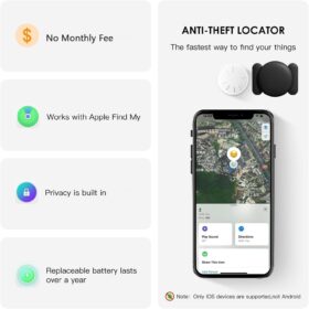 2PCS GPS Tracker for Vehicles – No Monthly Fee, Real-Time Car Tracking Device with Magnetic Case, Works with Apple Find My App