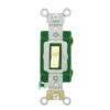 Leviton 3031-2I Industrial Grade Toggle Switch, 30 Amp 120/277V, Single Pole, Self-Grounding, Heavy Duty AC Quiet Switch in Ivory