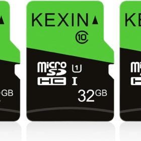 KEXIN 32GB Micro SD Card 3-Pack - High Speed Class 10 Memory Card with Adapter (UHS-I, U1, C10) for Android, Cameras, Drones & Dash Cams