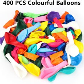 400 Pack 12-Inch Rainbow Latex Balloons - Premium Bulk Multicolor Party Decoration Kit for Weddings, Birthdays, & Baby Showers