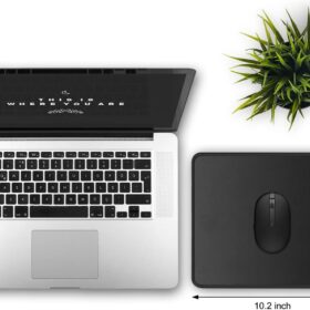 JIKIOU 3-Pack Standard Size Mouse Pads with Durable Stitched Edges | Non-Slip Rubber Base | Ultra-Smooth Surface for Office & Gaming (Black, 10.2 x 8.3 Inch)