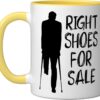 Funny Right Shoes For Sale Leg Amputee Gift Ceramic Coffee Mug - Humorous Rehabilitation & Surgery Recovery Present