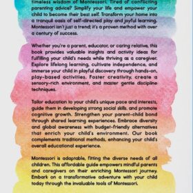 The Complete Montessori Method: A Step-by-Step Guide to Nurturing Independence and Creativity in Children Ages 0-5