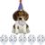 Perfect Pawty 41-Inch Happy Birthday Puppy Dog Foil Balloon & Paw Print Latex Bundle - 9-Piece Beagle Themed Birthday Decoration Set