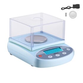 VEVOR High Precision Analytical Balance, 0.001g Accuracy 200g Capacity Digital Lab Scale with Draft Shield, Stainless Steel Pan & Calibration Weight for Laboratory, Jewelry, and Pharmacy