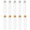 10-Pack 40ml Clear Plastic Test Tubes with Caps - 22x140mm Vials for Science Experiments, Party Favors, Bath Salts, and Candy Storage