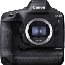 Canon EOS-1D X Mark III Professional DSLR Camera Bundle (Renewed) - Body Only with 4K Monitor, Dual CFexpress Cards, Pro Audio Kit, 3 Batteries, Lighting & Case