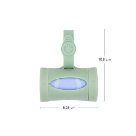 Ubbi On-the-Go Retractable Diaper Bag Dispenser – Portable Travel Diaper Caddy with Scented Bags, Stroller Hook Accessory (Sage Green)