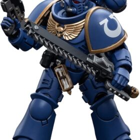 JOYTOY Warhammer 40K Ultramarines Intercessor 1/18 Scale Action Figure - 4-Inch Collectible Model with Accessories