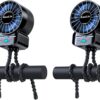 2-Pack Portable Stroller Fans with Flexible Tripod – 4-Speed USB Rechargeable Baby Fans for Crib, Car Seat, and Travel (6600rpm, Quiet, Safe Touch Cover)
