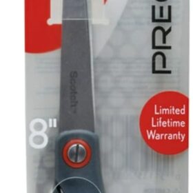 Scotch 8-Inch Precision Scissors with Soft Grip Handles - Stainless Steel Blades for Office, Home & Craft Use
