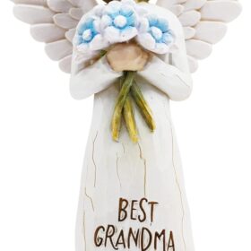 AUKEST Sculpted Grandma Figurine - Heartwarming Hand-Painted Resin Statue, Perfect First Time Grandma, Birthday, Mother's Day, or Christmas Gift & Home Décor Accent
