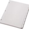 Oxford 8-Tab Write-On Binder Dividers – 10 Sets (80 Total) | 3 Hole Punched, 1/8 Cut Index Tabs for School & Office