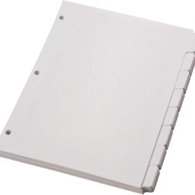 Oxford 8-Tab Write-On Binder Dividers – 10 Sets (80 Total) | 3 Hole Punched, 1/8 Cut Index Tabs for School & Office