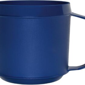 Rehabilitation Advantage Insulated Handle Mug – 8 oz Easy Grip Drinking Cup for Arthritis, Hand Weakness, and Elderly Care – Dishwasher Safe Polypropylene (Blue)