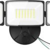Onforu 75W LED Flood Light Outdoor - 7000LM Triple Head Security Wall Light, IP65 Waterproof Hardwired Exterior Fixture for Garage, Yard, and Entryways (Cool White 6500K, No Motion Sensor)