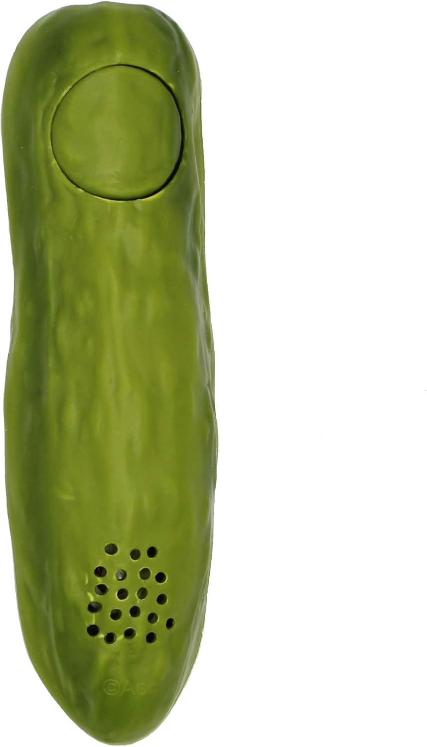 Archie McPhee Yodeling Pickle Toy - Musical Electronic Gag Gift, Novelty Desk Decoration & Fun Prank for All Ages (Batteries Included)