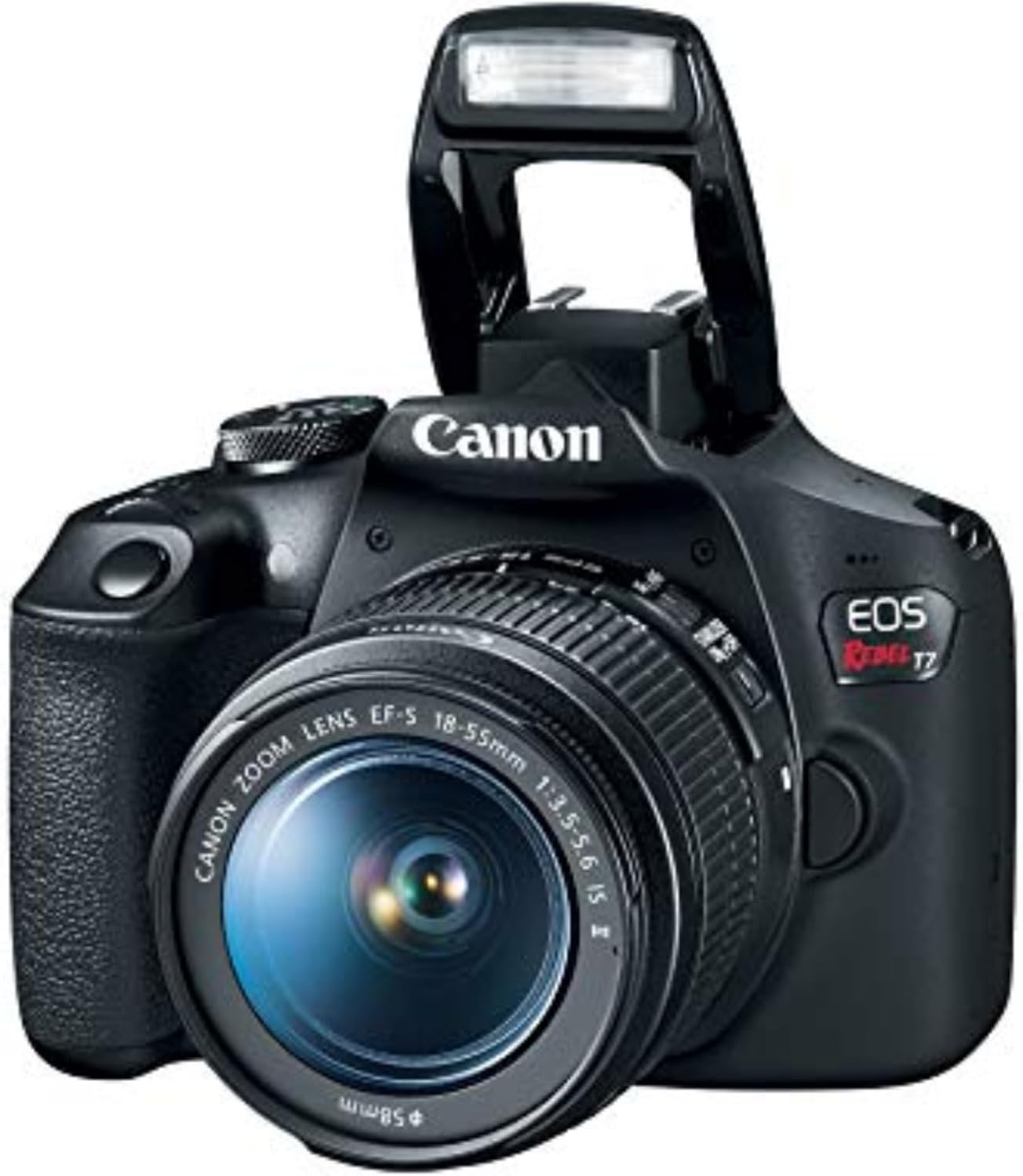 Canon EOS Rebel T7 DSLR Camera with EF 18-55mm Lens | 24.1 MP CMOS Sensor, Built-in Wi-Fi, and DIGIC 4+ Processor | Full HD Video Digital Camera Kit