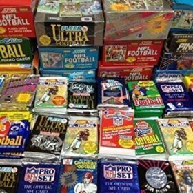 100 Vintage Football Cards in Old Sealed Wax Packs – 1980s & 90s NFL Stars, Rookie Cards & Hall of Famers