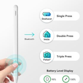 Metapen A11 Stylus for iPad – App Control, Magnetic Wireless Charging & Palm Rejection – Digital Pen Compatible with iPad Pro, Air & Mini (Alternative to Apple Pencil)