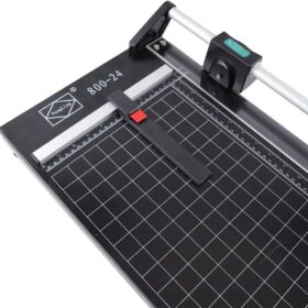 24 Inch Heavy-Duty Rotary Paper Trimmer – Precision Guillotine with Automatic Clamp & Self-Sharpening Blade for Office & Photo Cutting