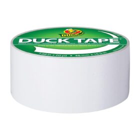 Duck Brand 1265015 Color Duct Tape, 1.88 Inches x 20 Yards, White – Heavy Duty, Weather-Resistant, Easy Tear