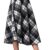 IDEALSANXUN Women's Classic Plaid Wool Blend Skirt - Elastic Waist A-Line Pleated Tartan Midi/Maxi