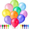 Yeunmu 100 PCS 12-Inch Latex Balloons - Premium Thick Party Balloons in 10 Assorted Vibrant Colors for Birthdays, Weddings, Graduations & Family Events