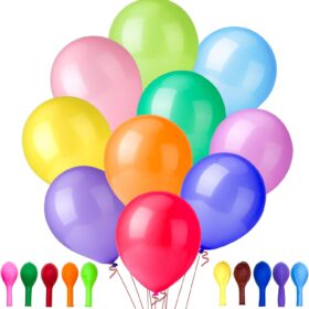 Yeunmu 100 PCS 12-Inch Latex Balloons - Premium Thick Party Balloons in 10 Assorted Vibrant Colors for Birthdays, Weddings, Graduations & Family Events