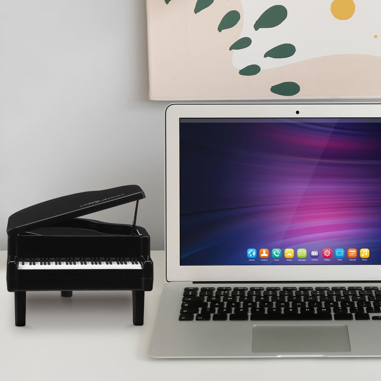 Elegant Grand Piano Piggy Bank – Musical Sculpture & Office Décor Keepsake