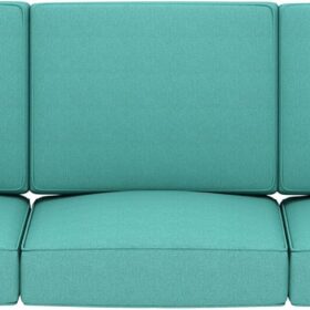 24" x 24" Deep Seating Cushion Set - 5" Thick Tufted Outdoor Patio Sofa Cushions with Back Pillow (24" x 18")