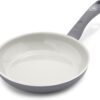 GreenLife Soft Grip Healthy Ceramic Nonstick 8-Inch Frying Pan - PFAS-Free Grey Skillet with Stay-Cool Handle