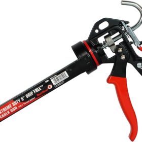 Red Devil 3989 Extreme Duty 9-Inch Caulk Gun - 26:1 Thrust Ratio with Drip-Free Technology