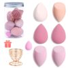 7-Piece Makeup Sponge Set with Storage Case & Holder – Latex-Free Beauty Blenders for Liquid, Cream & Powder