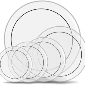 Ktaxon 5-Piece Clear PET Drum Head Pack – 12", 13", 14", 16", 22" Standard Replacement Drumheads for Rock, Metal, & Snare Drums