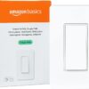 Amazon Basics Smart Light Switch, Single-Pole, Wi-Fi Enabled, Requires Neutral Wire, White, Works with Alexa