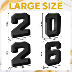 2026 Number Charcuterie Tray – 10.2'' Black Cardboard Box for Graduation, New Year & Birthday Party Food Displays