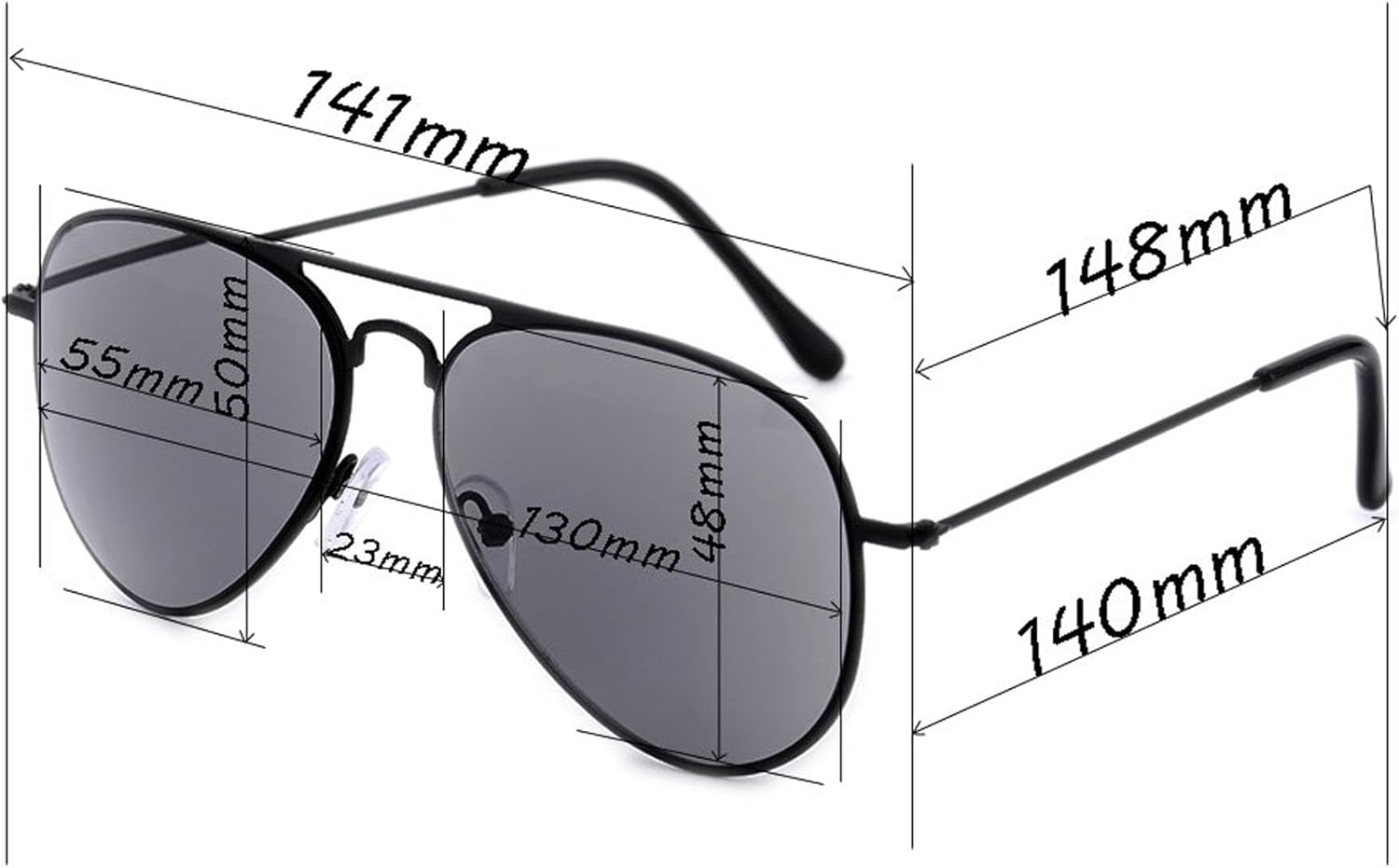 Unisex Aviator Full Lens Reading Sunglasses – Stainless Steel UV Protection with Power Lenses for Outdoor Reading