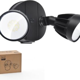 Philips LED Outdoor Security Flood Light - 44W (3500LM) 5000K Daylight, Dual Adjustable Head Wall Mount Landscape Lighting for Yard, Garage, and Patio