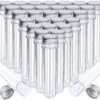 Hnyyzl 30-Pack Clear Plastic Test Tubes with Caps - 45ml (1.5oz) Premium Favor Containers for Science Party Supplies, Candy, Bath Salts, and DIY Crafts - Shatterproof Vials for Kids & Events