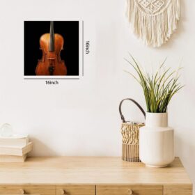 TIEOIYA Viola Instrument Wall Art - Vintage Classical Music Decor for Living Room, Bedroom, Bathroom & Office - 16x16 Inch Framed Canvas Print