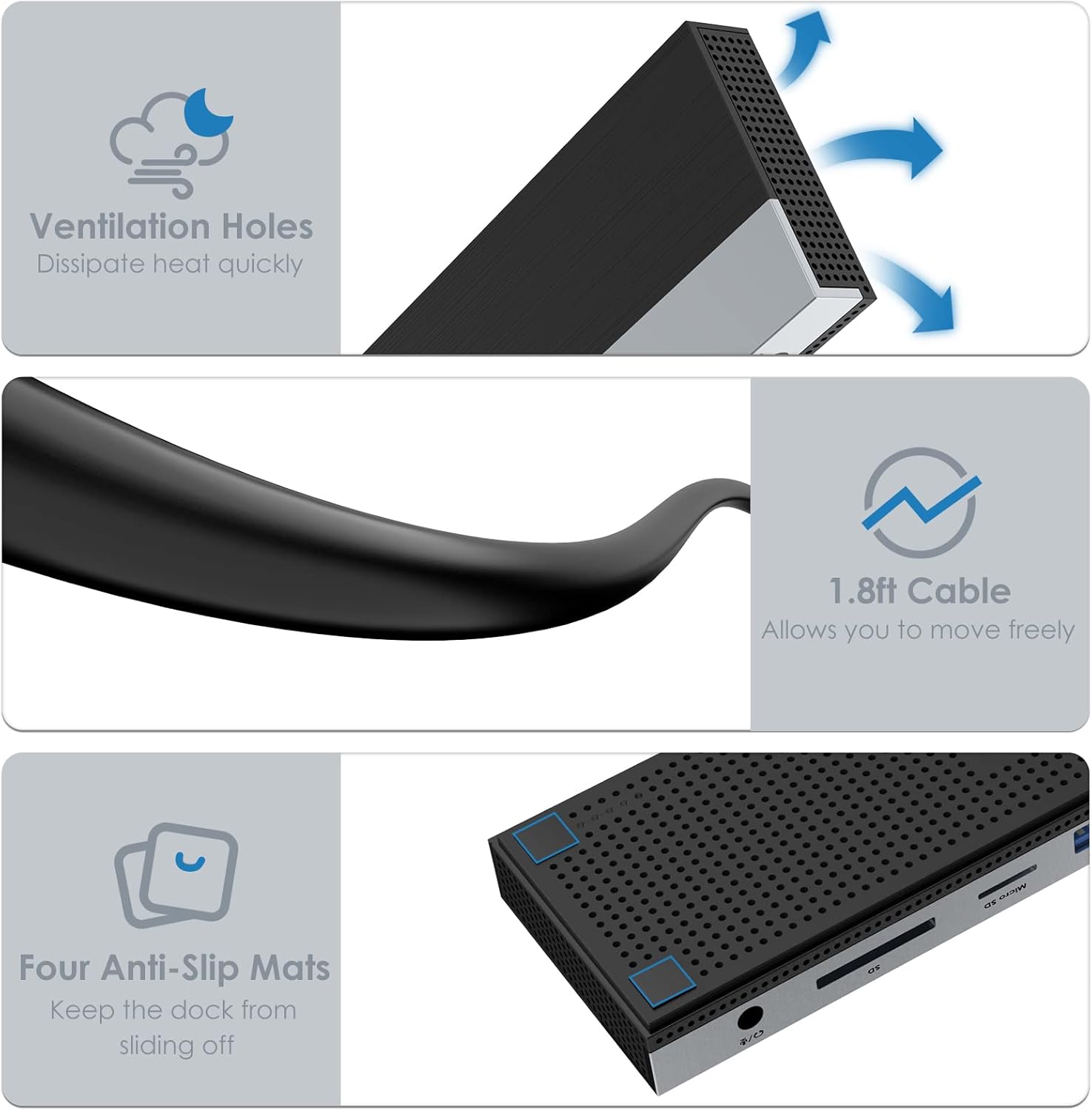 WAVLINK 12-in-1 USB C Docking Station: Triple Monitor 4K@60Hz Hub with 85W Power Delivery, DisplayPort, HDMI, Gigabit Ethernet, and SD/TF Card Reader for Windows and Mac